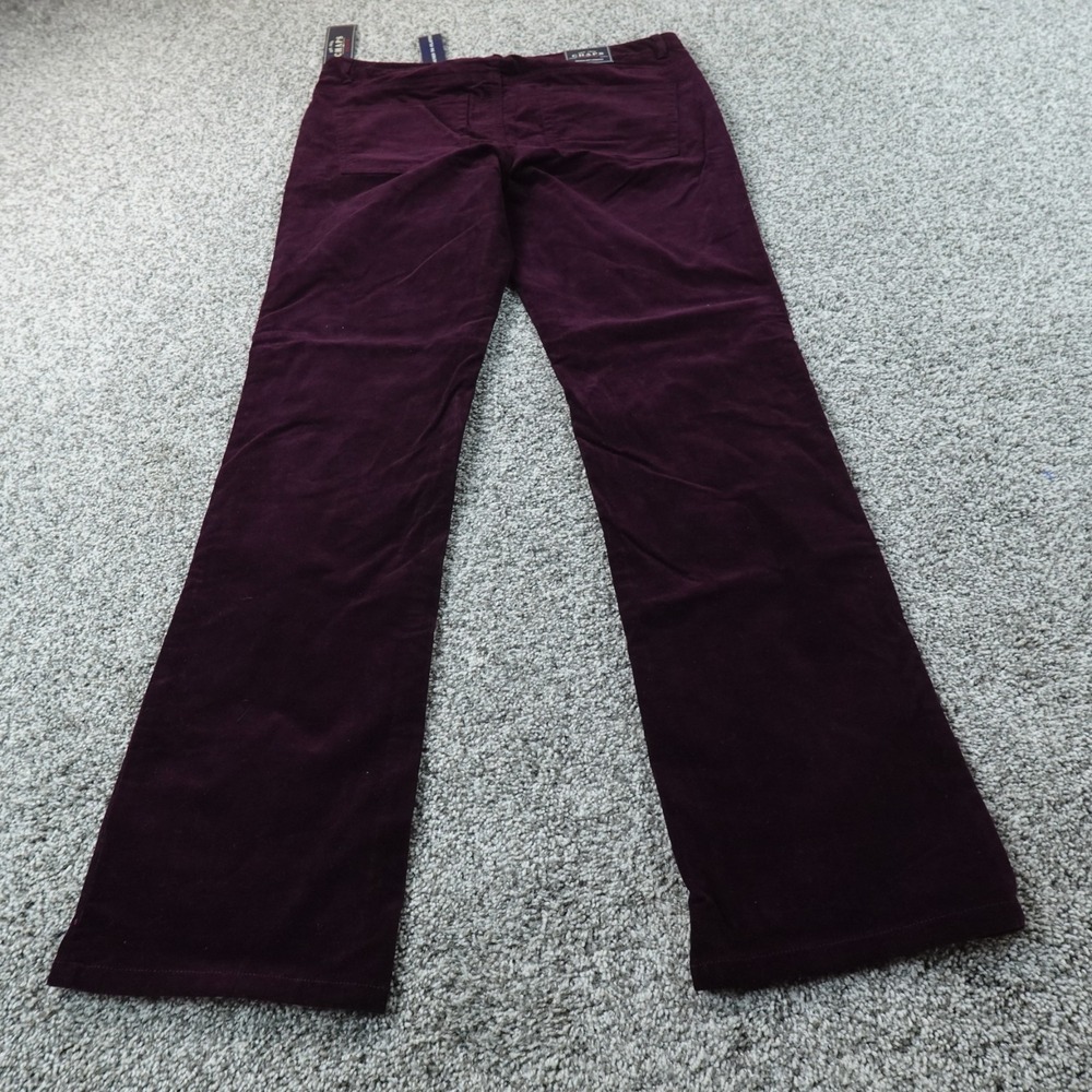 NEW Chaps Pants Womens 12 Purple Corduroy Five Pocket Chino Boot Flare Stretch - Picture 8 of 11
